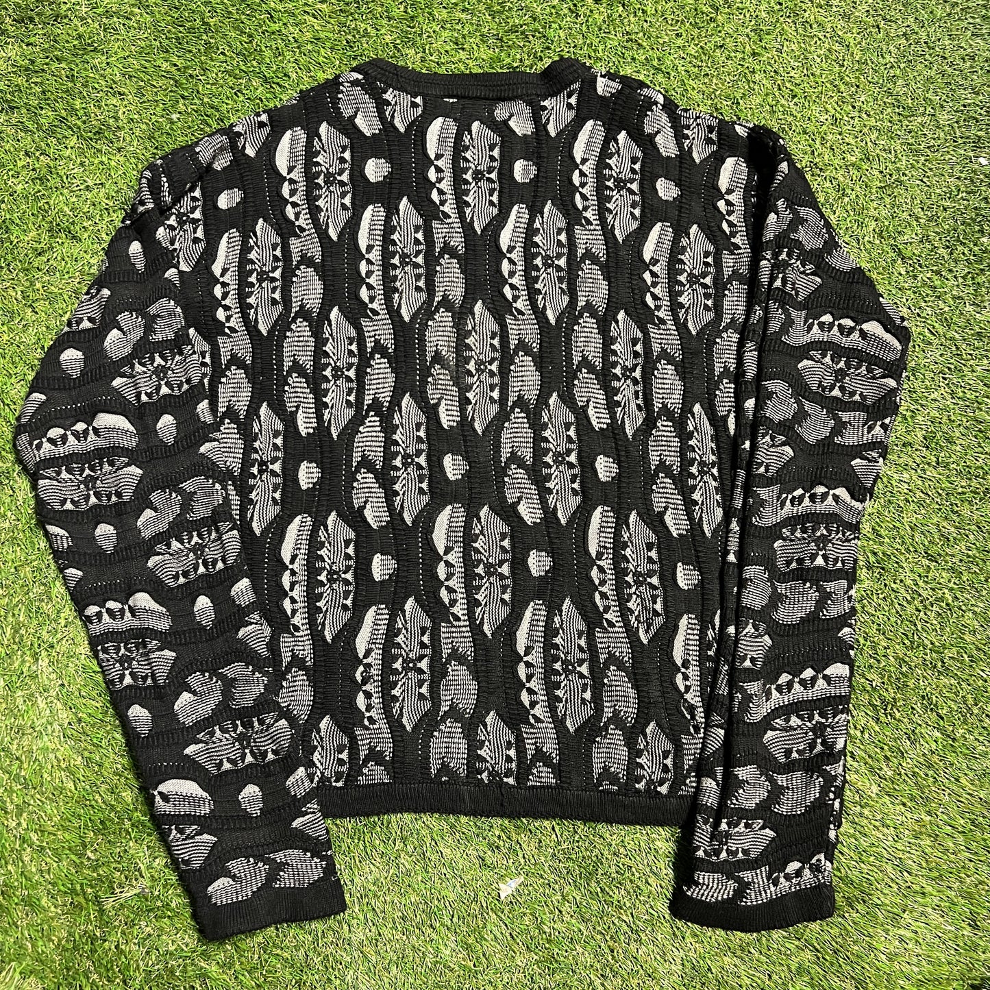 Coogi 1990s Black & Gray Sweater Size XL USED v8890