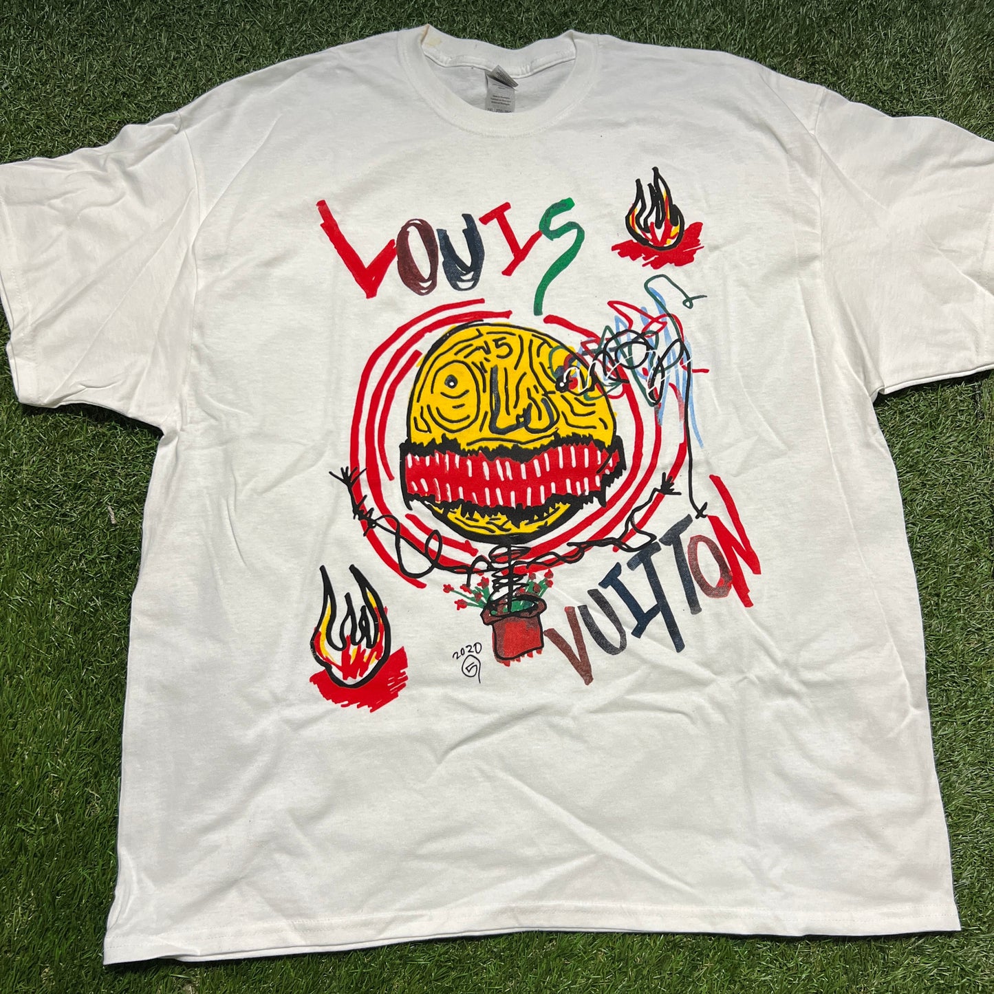 5AM Louis Vuitton Face Tee Size XXL V7323