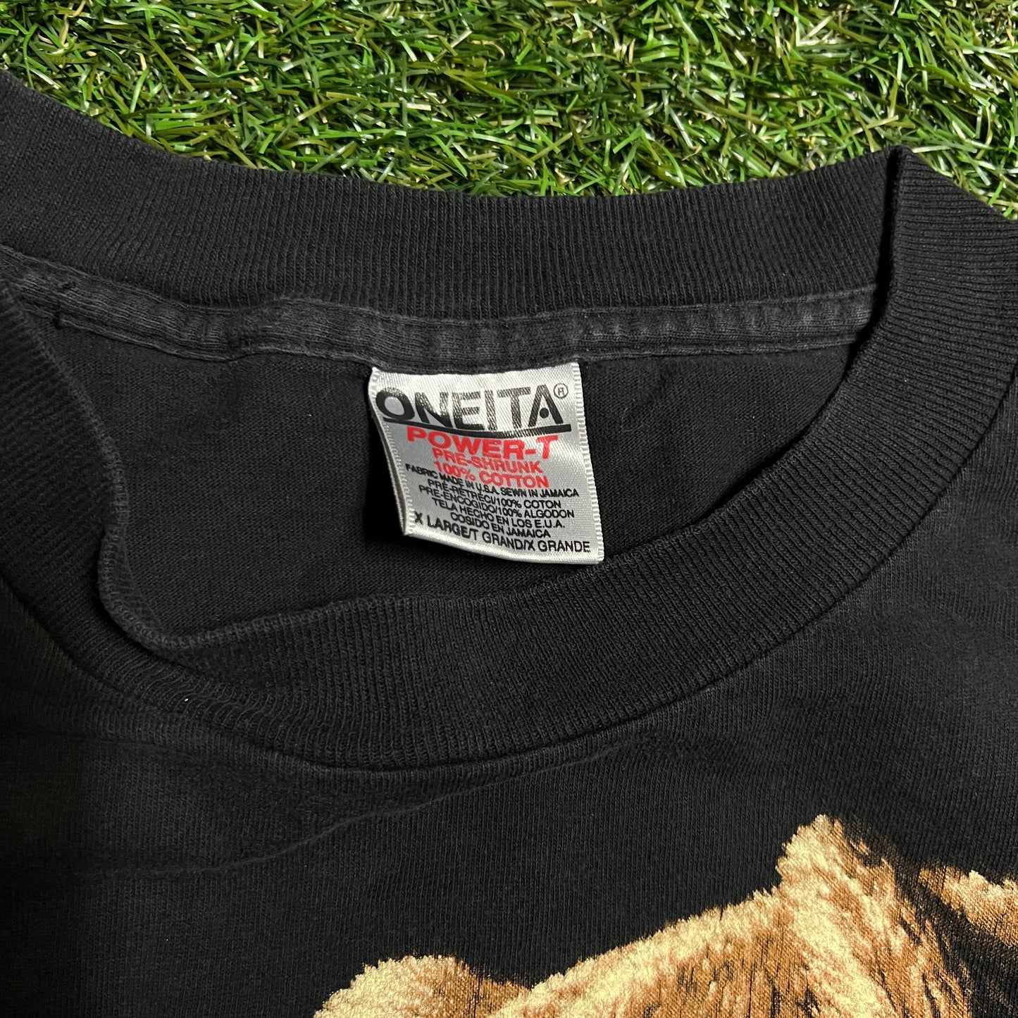Alaska Bear Graphic Black Tee Size XL USED v13262
