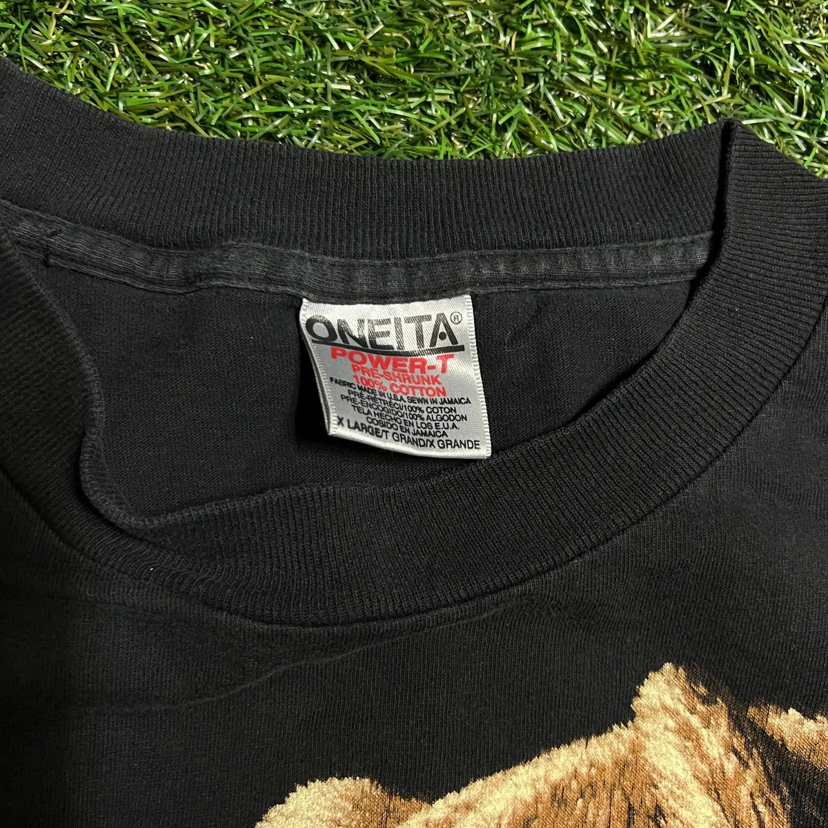 Alaska Bear Graphic Black Tee Size XL USED v13262