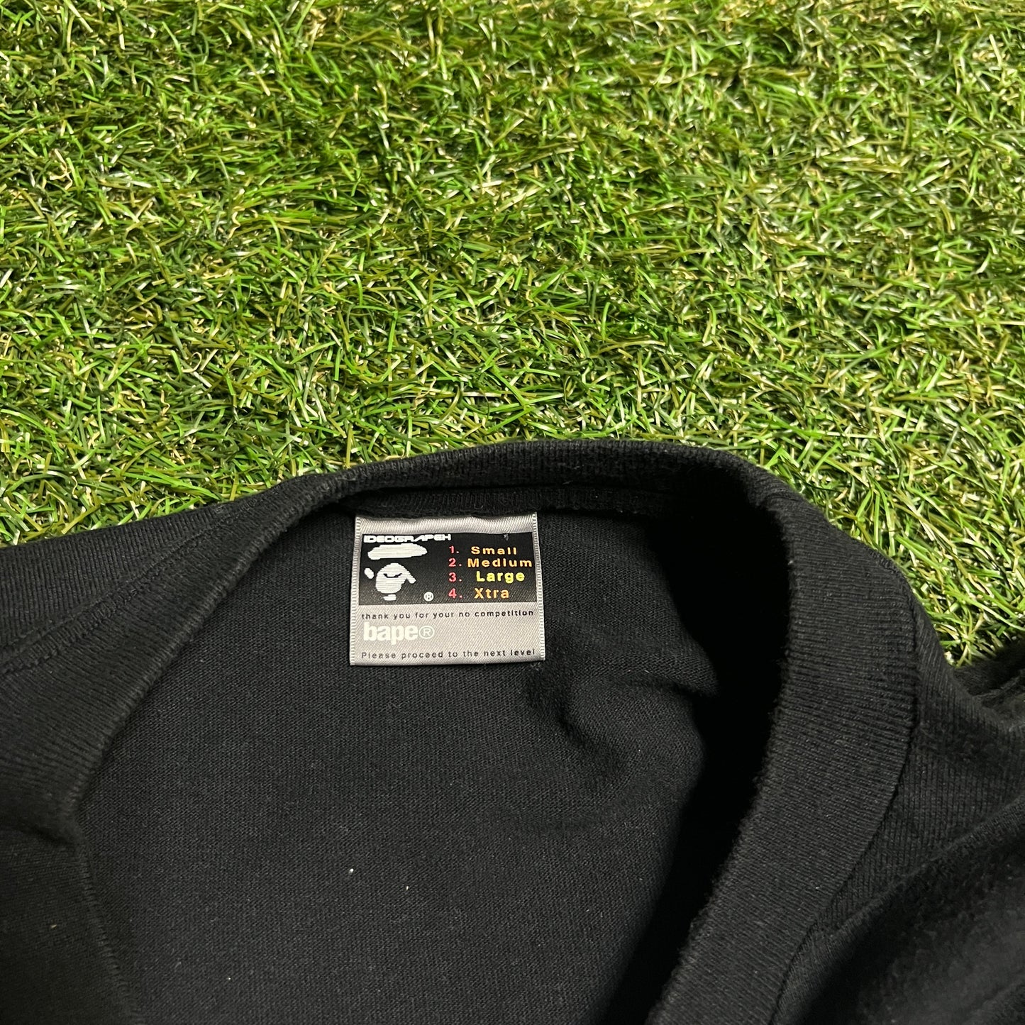 Bape x Unkle Glitter Black Tee Size Large USED x1537