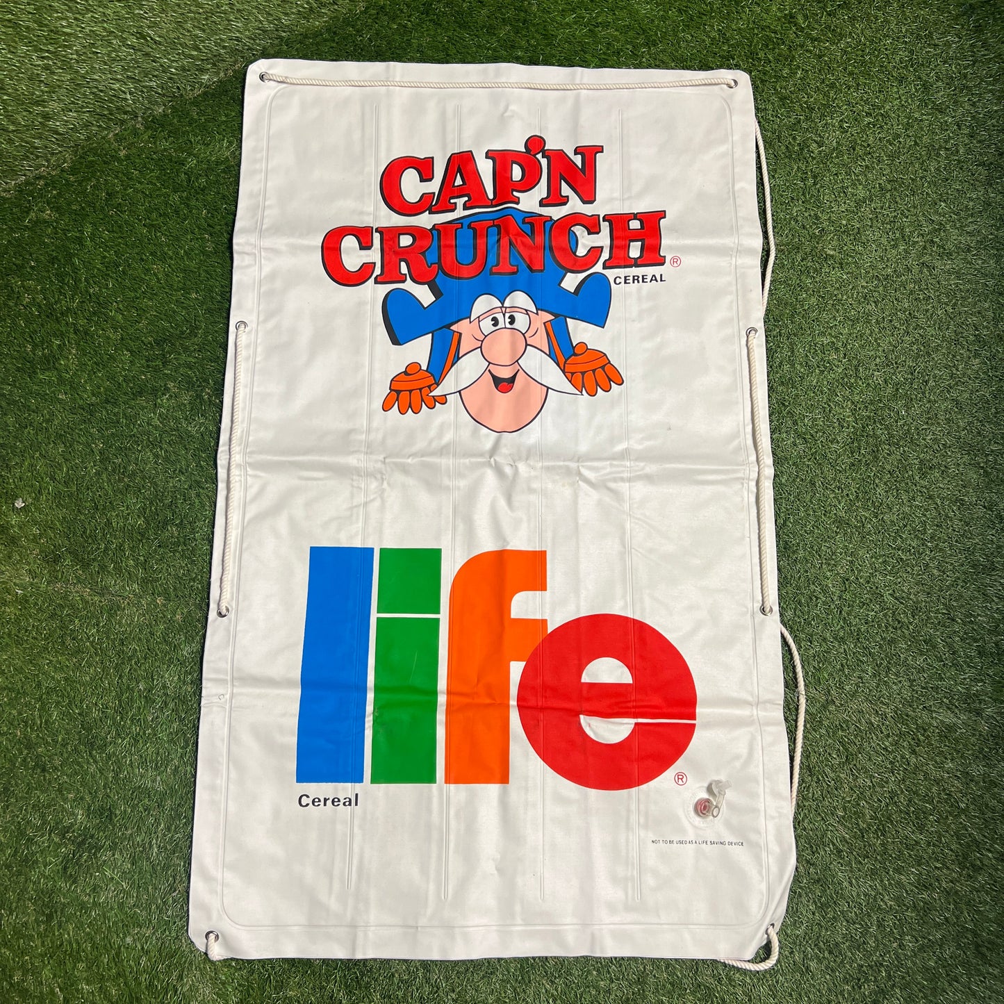 Cap'n Crunch & Life Cereals 1970s Heavy-Duty Raft Advertising v3609