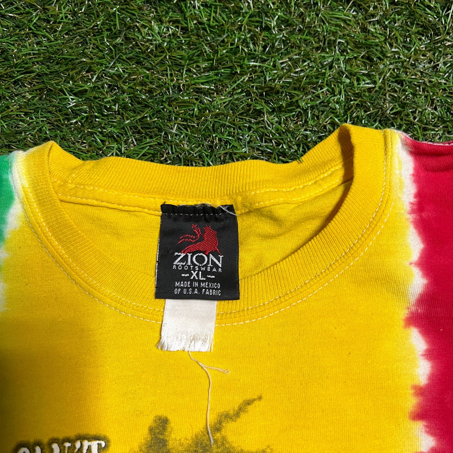 Bob marley just can't live that negative way tie dye tee Size XL USED v13365