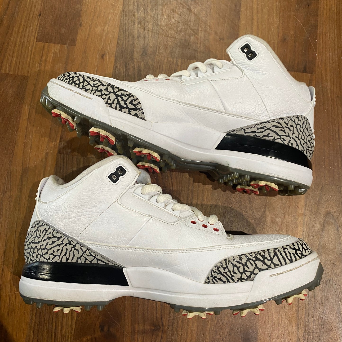 Jordan 3 White Cement 2017 Golf Shoes Size 12 USED s3293