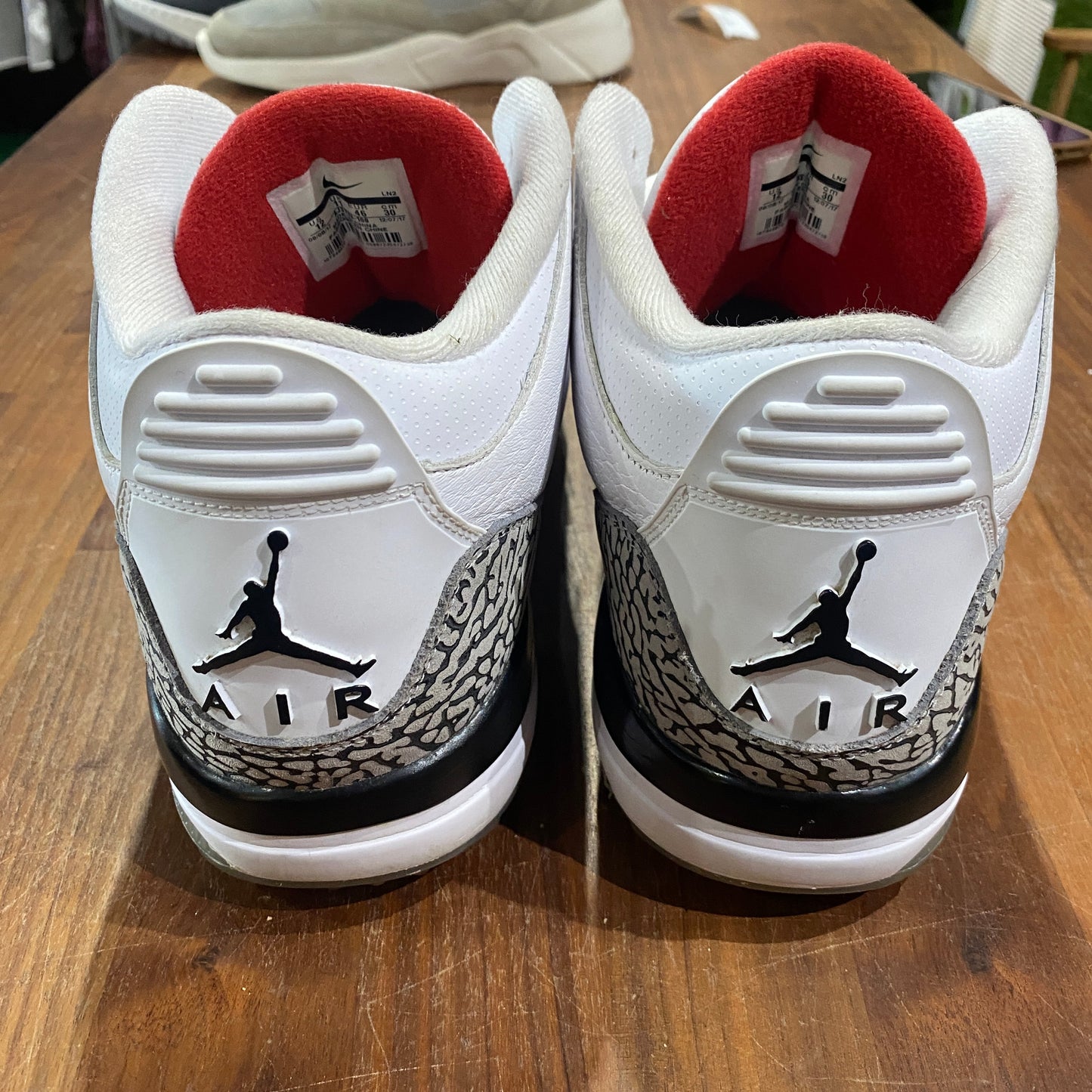 Jordan 3 White Cement 2017 Golf Shoes Size 12 USED s3293