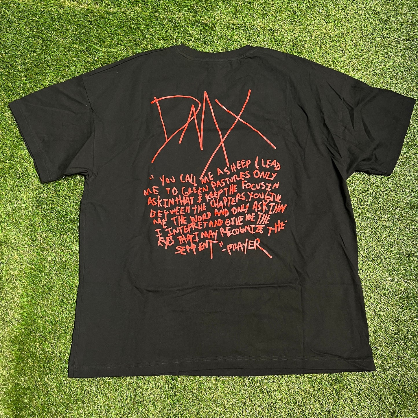 5am DMX Face Drawing Back Quote Tee Black Size XL USED v6224