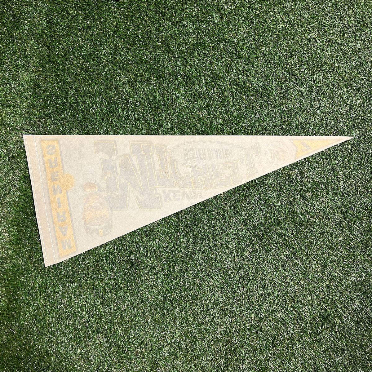 1992 MLB Mariners Kevin Mitchell Master Blaster White Pennant OS USED v13422