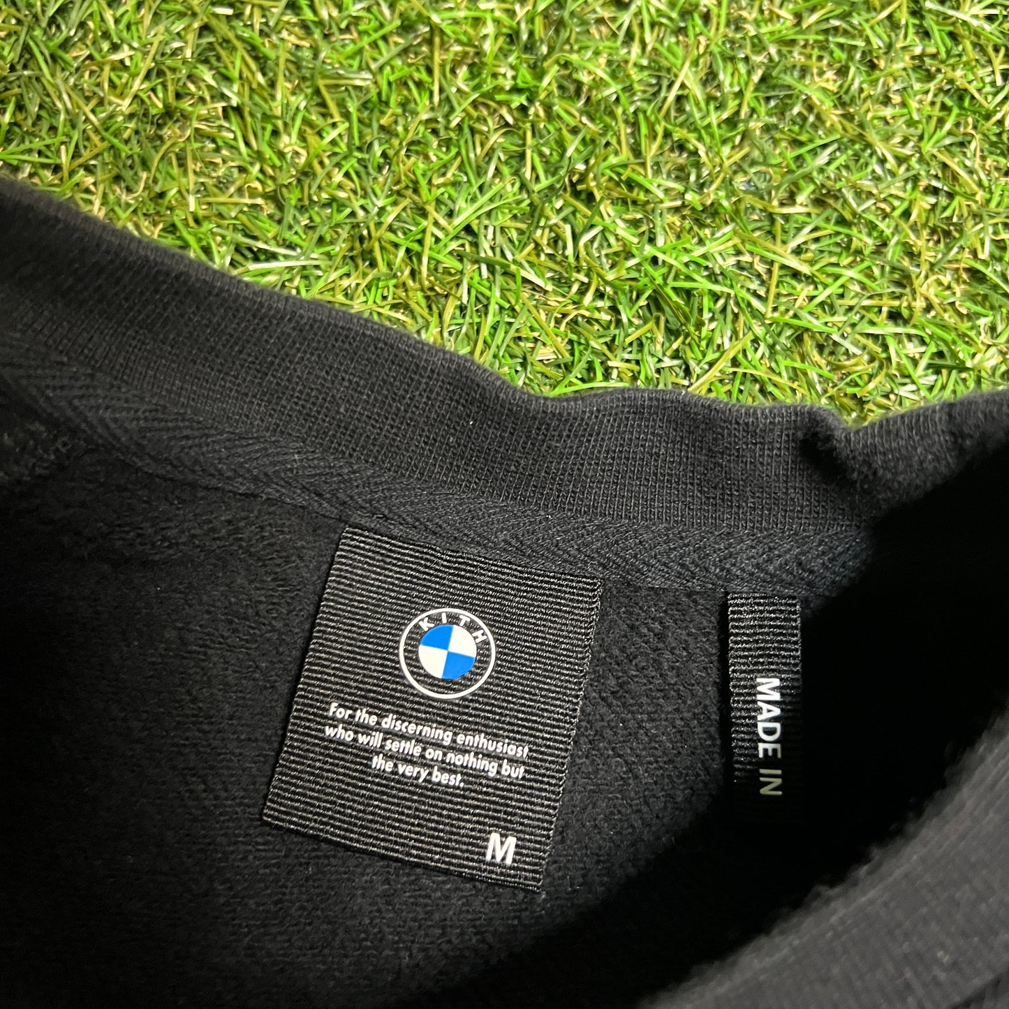 Kith BMW m3 M-RF 1982 License Plate Black Crewneck Size Medium USED x10404