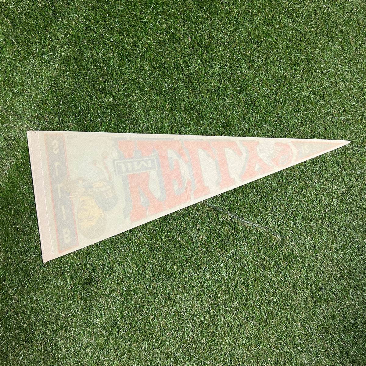 1991 NFL Bills Jim Kelly White Pennant OS USED v13423