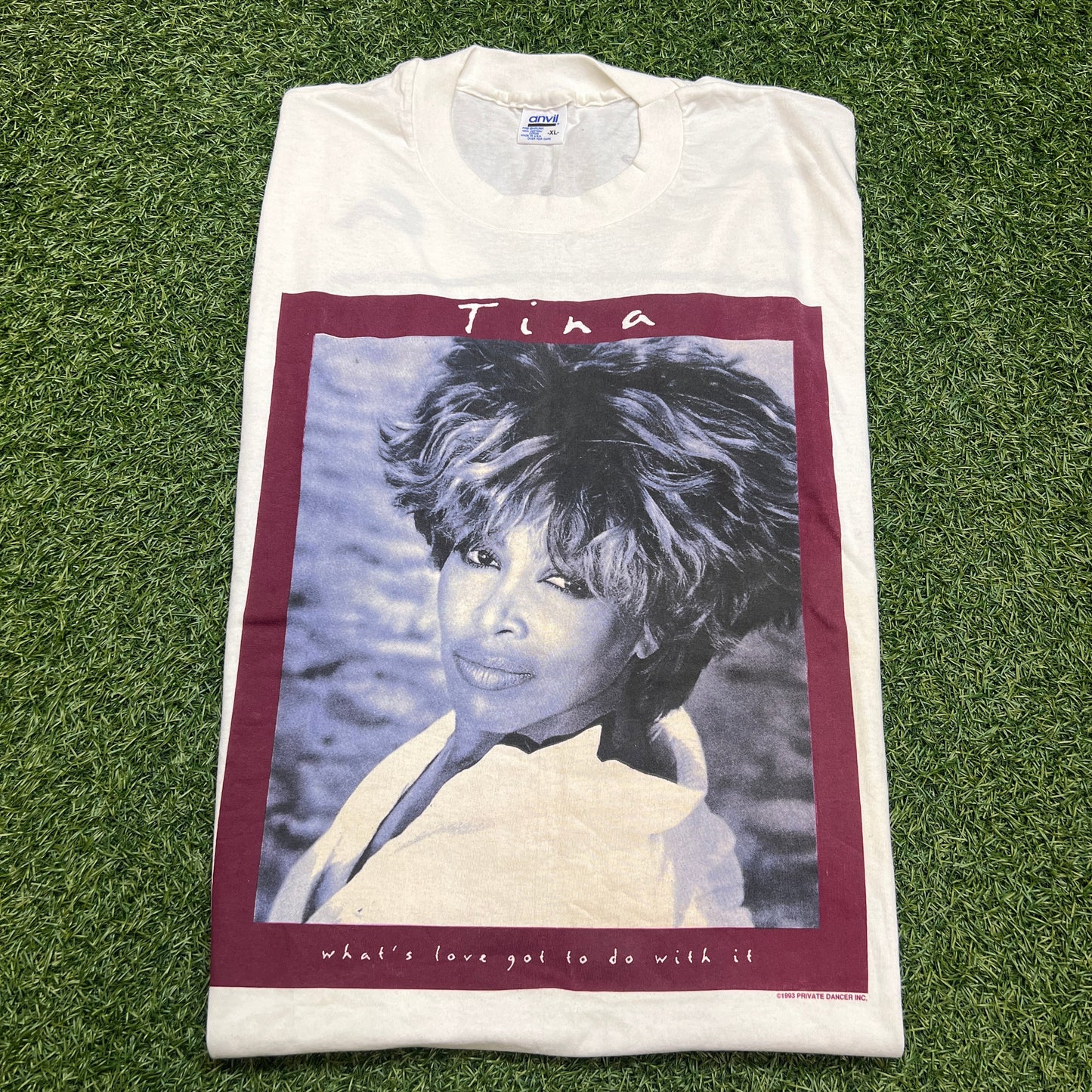 1993 Tina Turner what's love? tour tee white Size XL USED v13542