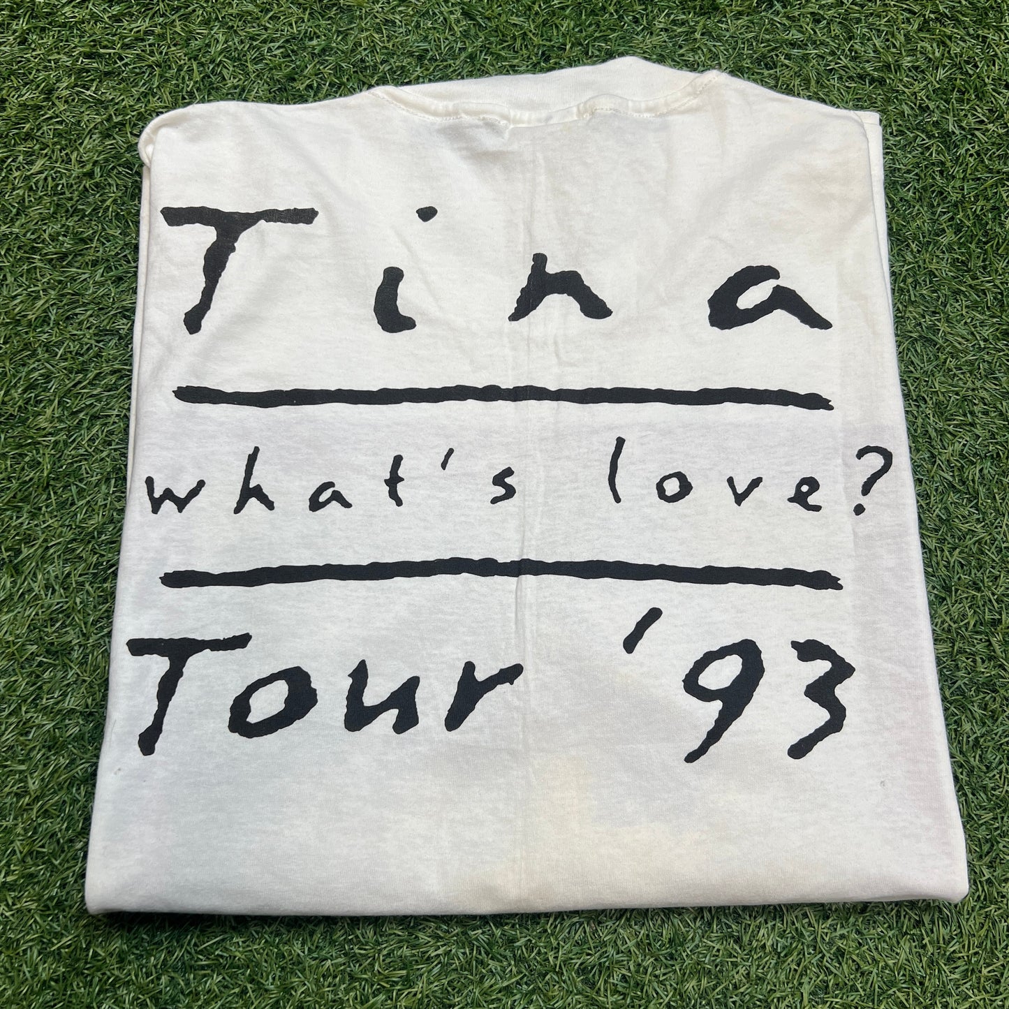 1993 Tina Turner what's love? tour tee white Size XL USED v13542