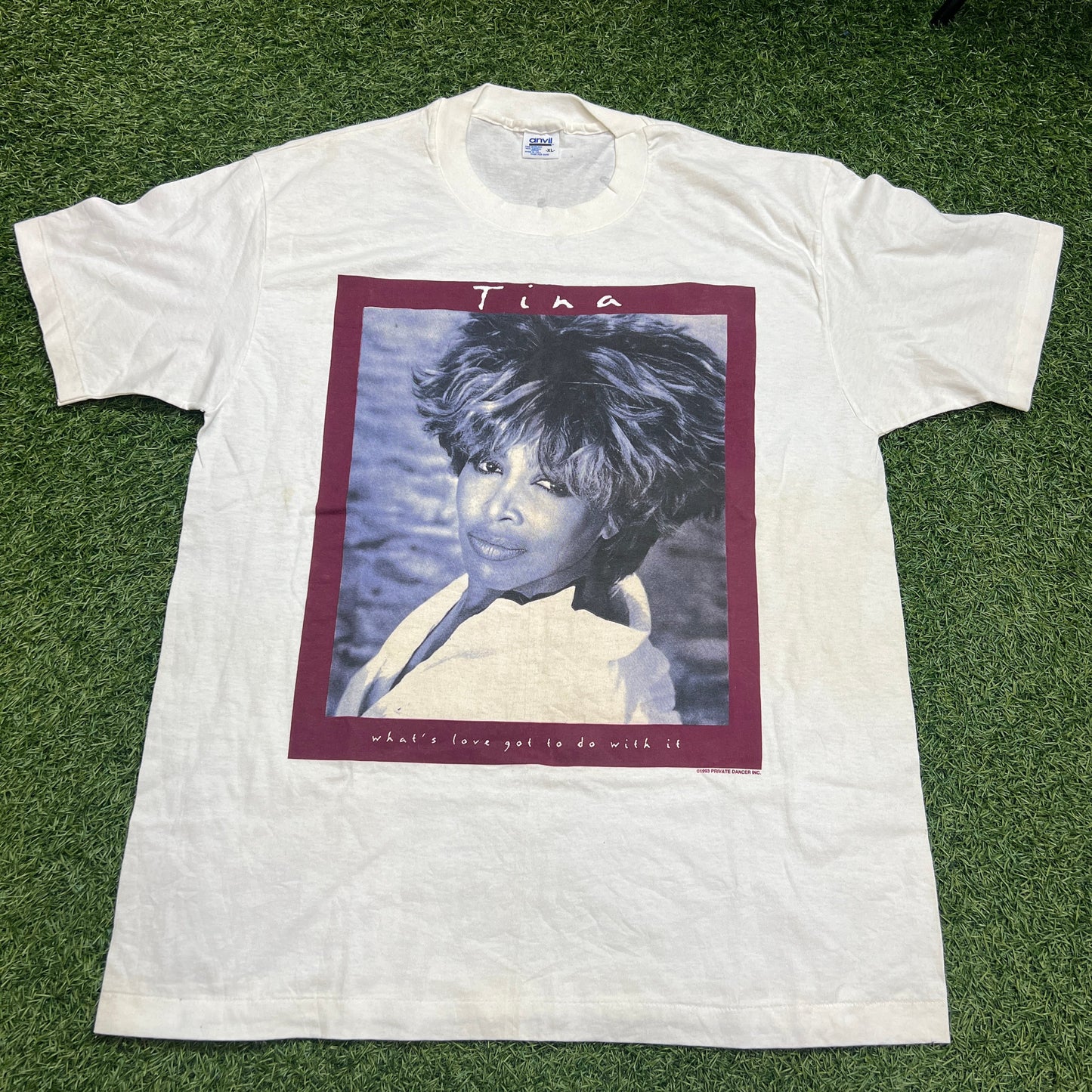 1993 Tina Turner what's love? tour tee white Size XL USED v13542