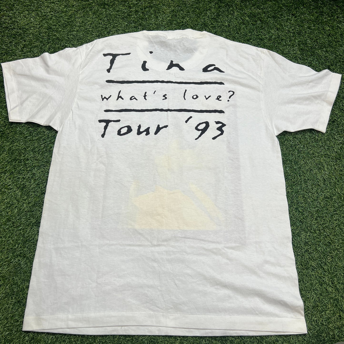 1993 Tina Turner what's love? tour tee white Size XL USED v13542
