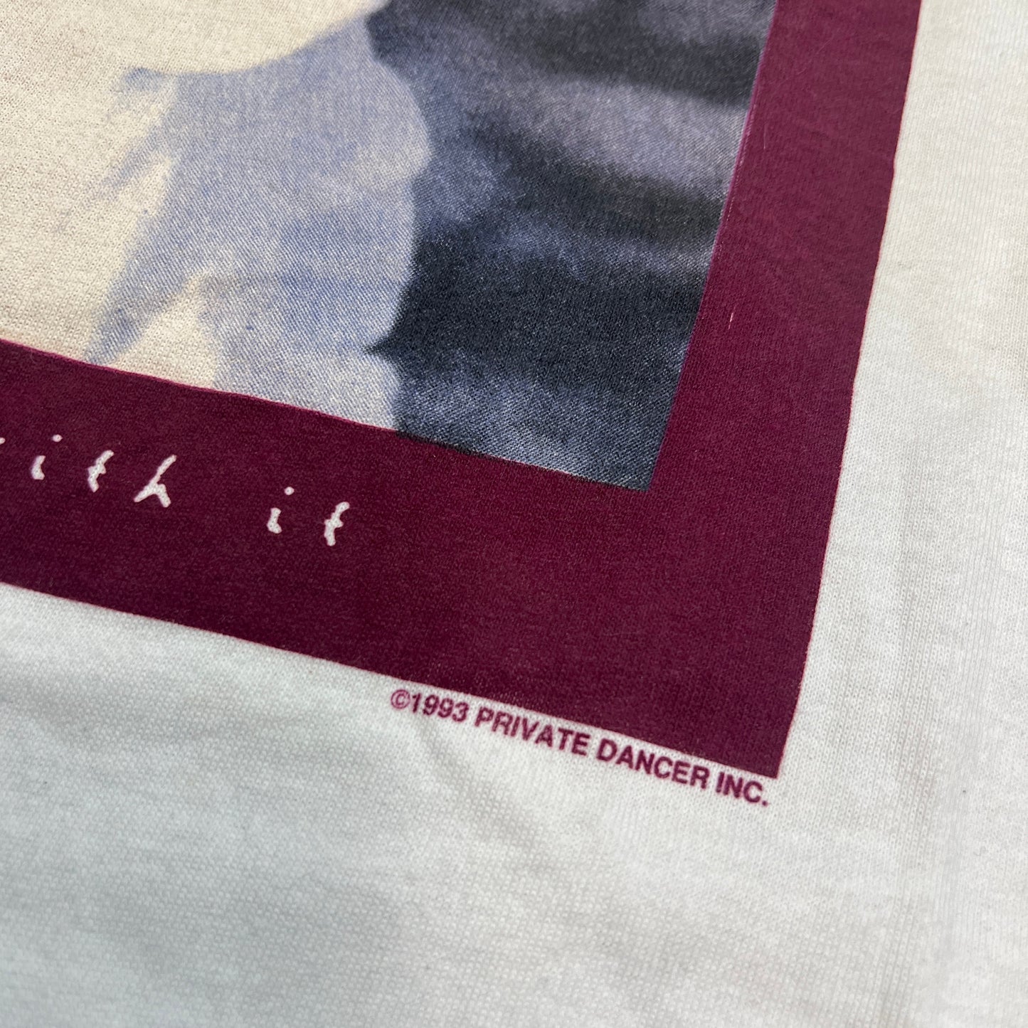 1993 Tina Turner what's love? tour tee white Size XL USED v13542