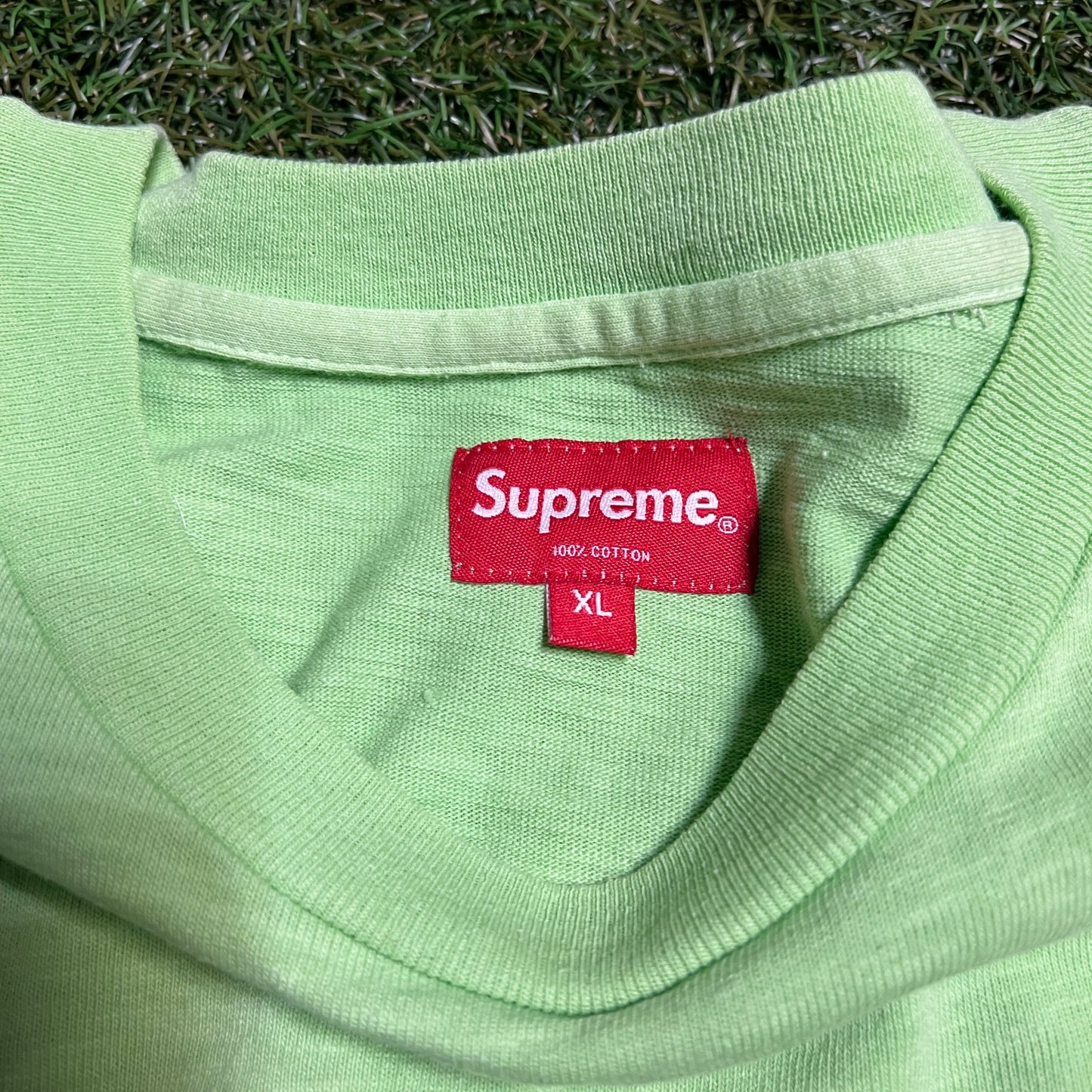 Supreme Sleeve Logo Green Longsleeve Size XL USED x10565