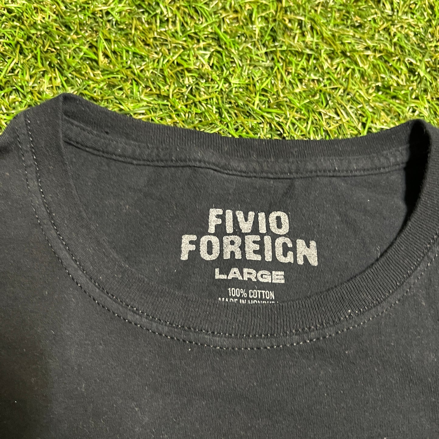 Fivio Foreign Rap Style Black Tee Size Large USED v13585