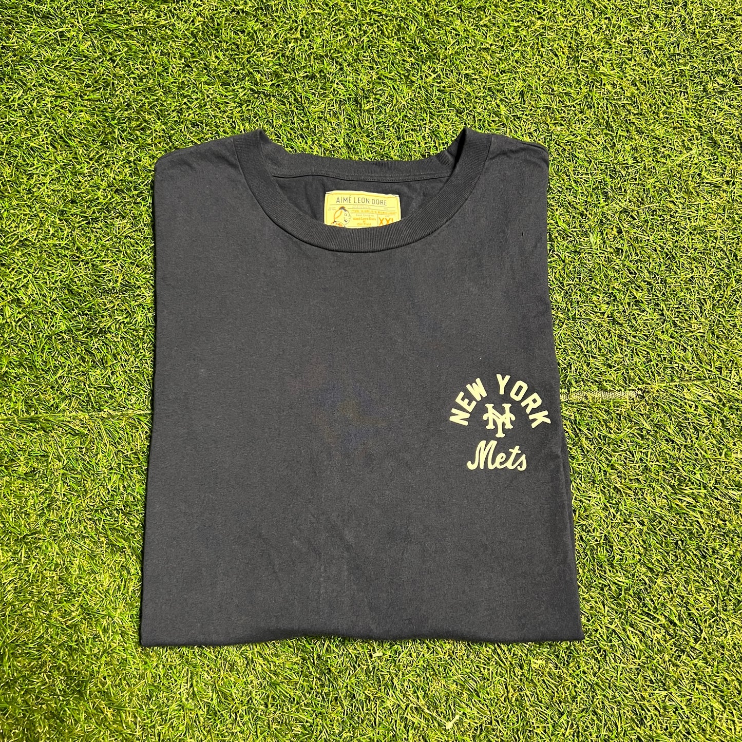 ALD NY Mets tee navy Size XXL USED x10615
