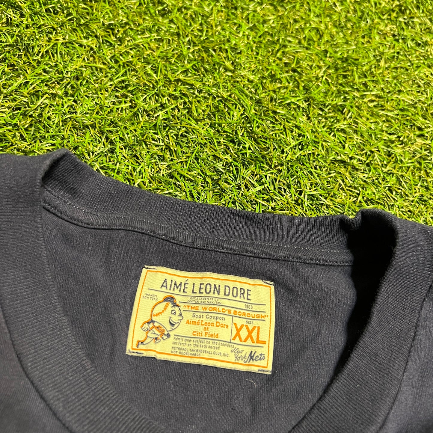 ALD NY Mets tee navy Size XXL USED x10615