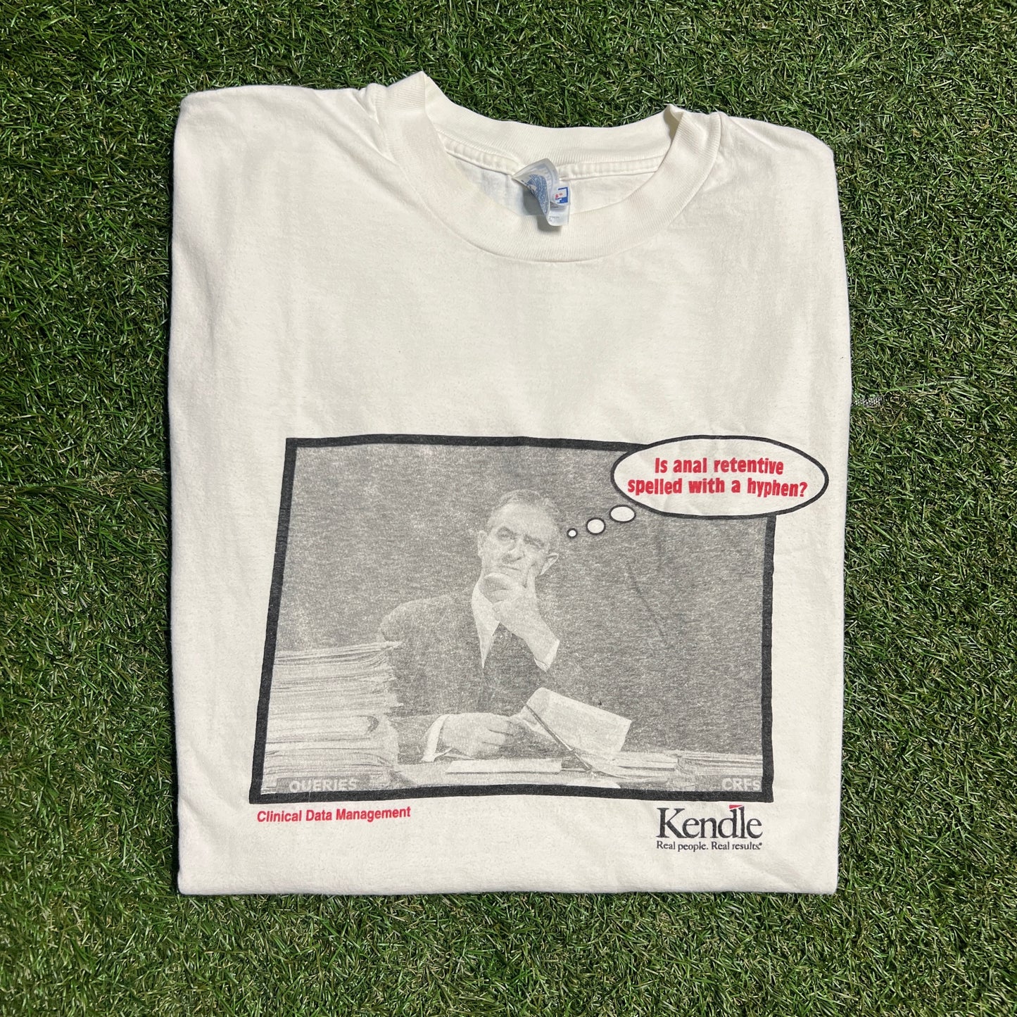 Is anal retentive tee white Size XL USED v13595