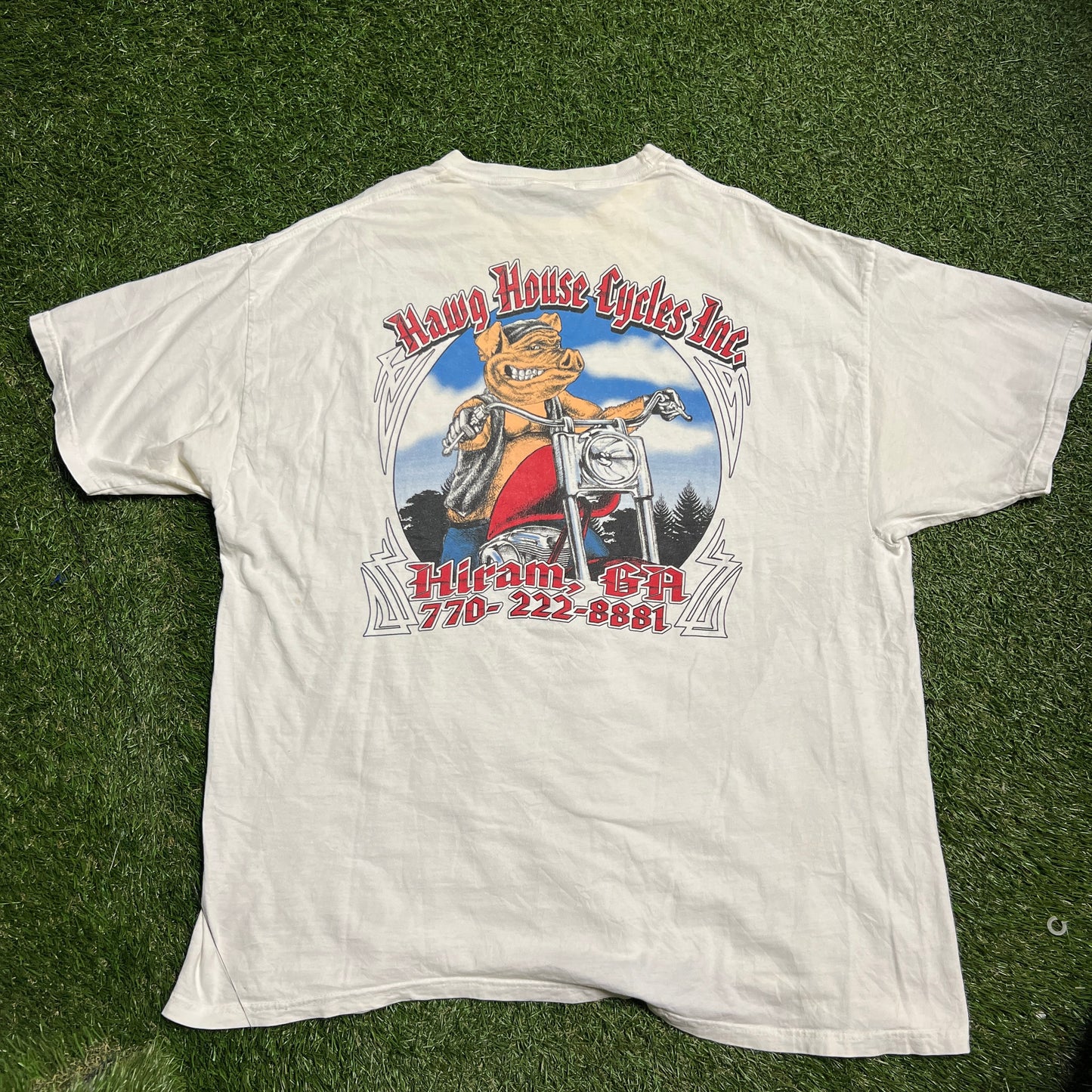 Hawy House cycles inc tee white Size XXL USED v13706