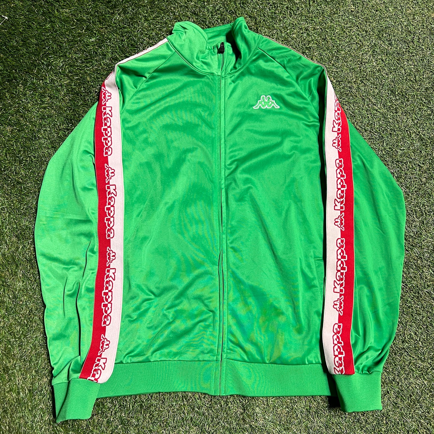 Kappa Track Top Sleeve Hits Green Size XXL NEW v13732