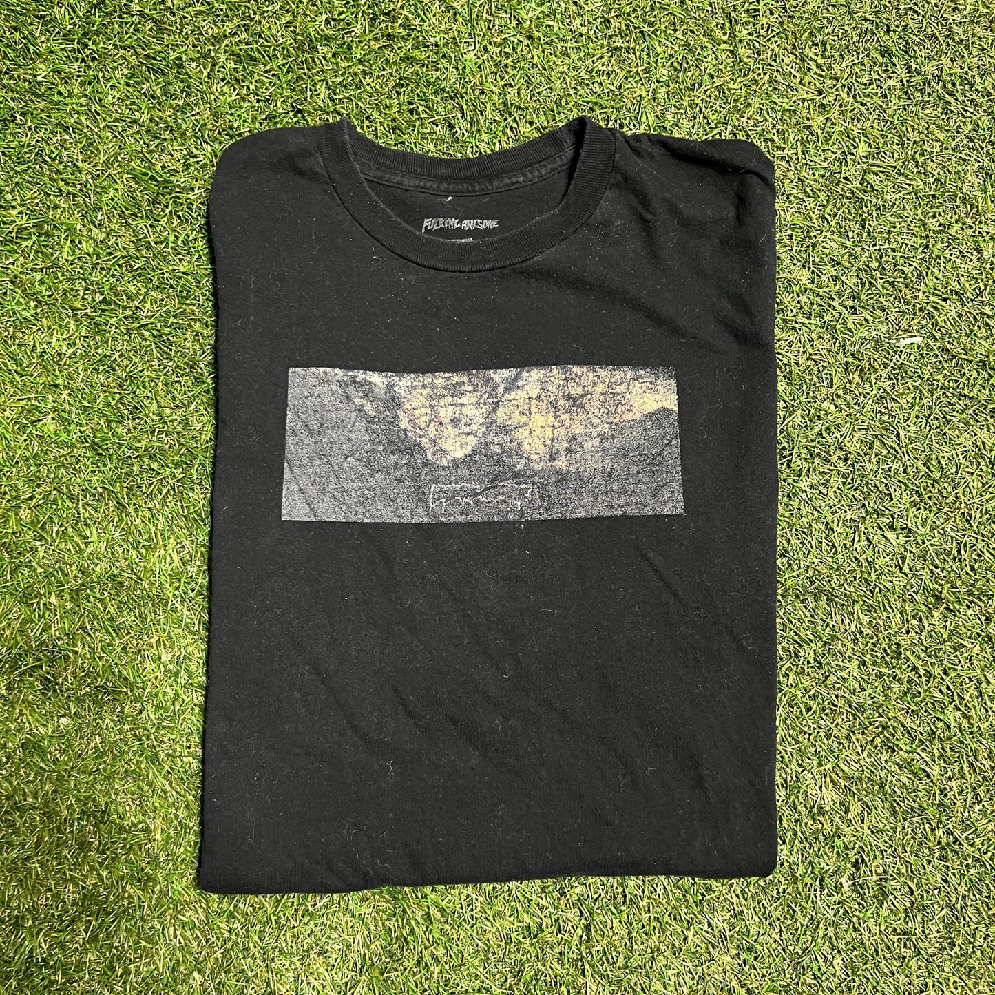 FA faded away graphic tee black Size Medium USED x10930