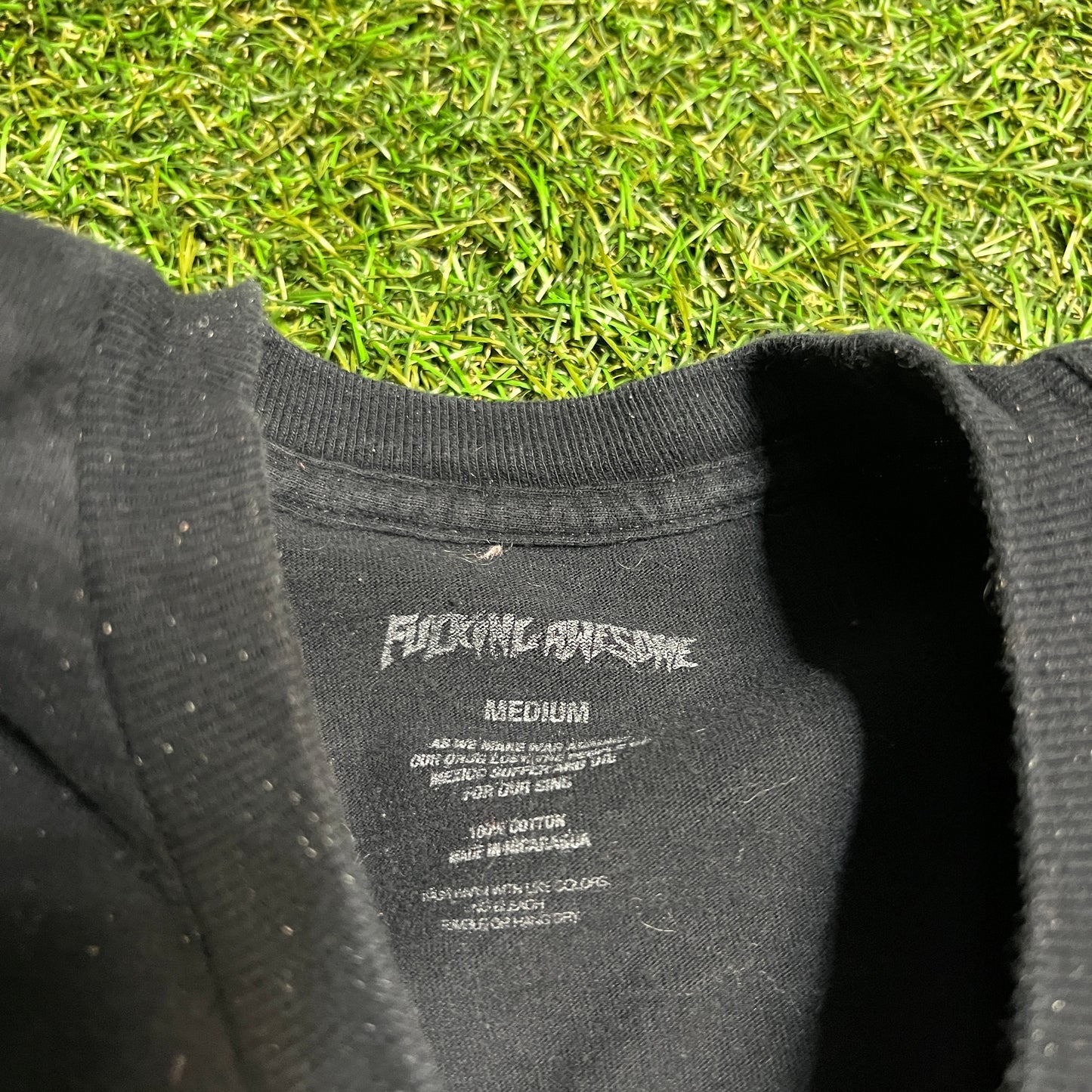 FA faded away graphic tee black Size Medium USED x10930