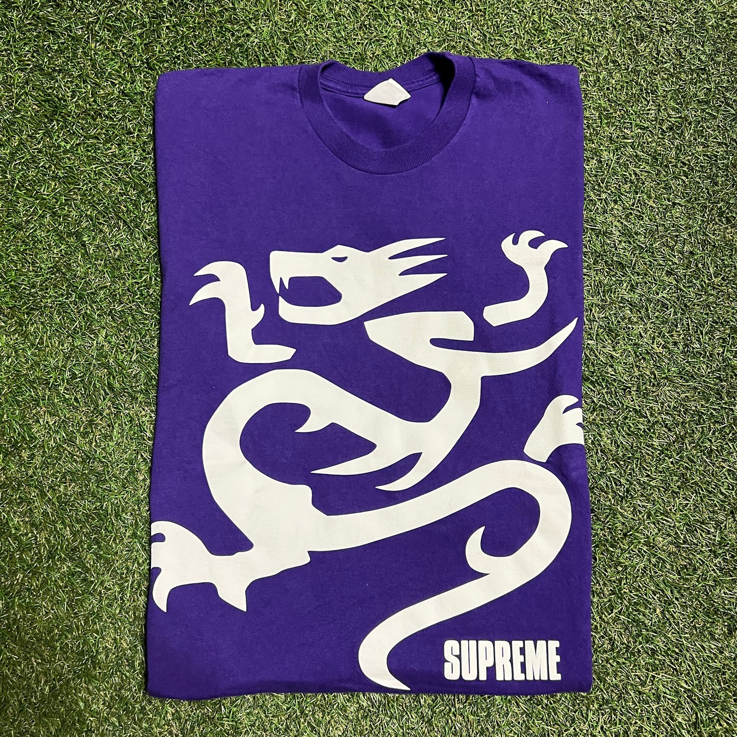 Supreme Mobb Deep Dragon Purple Tee Size Large USED x10947