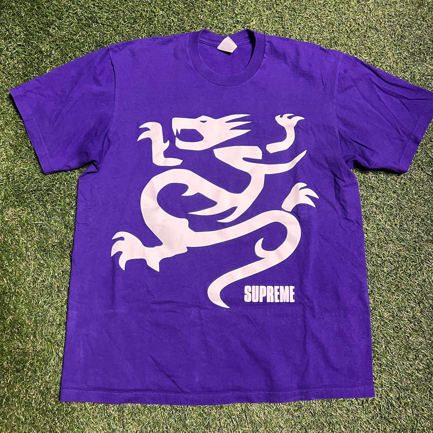 Supreme Mobb Deep Dragon Purple Tee Size Large USED x10947