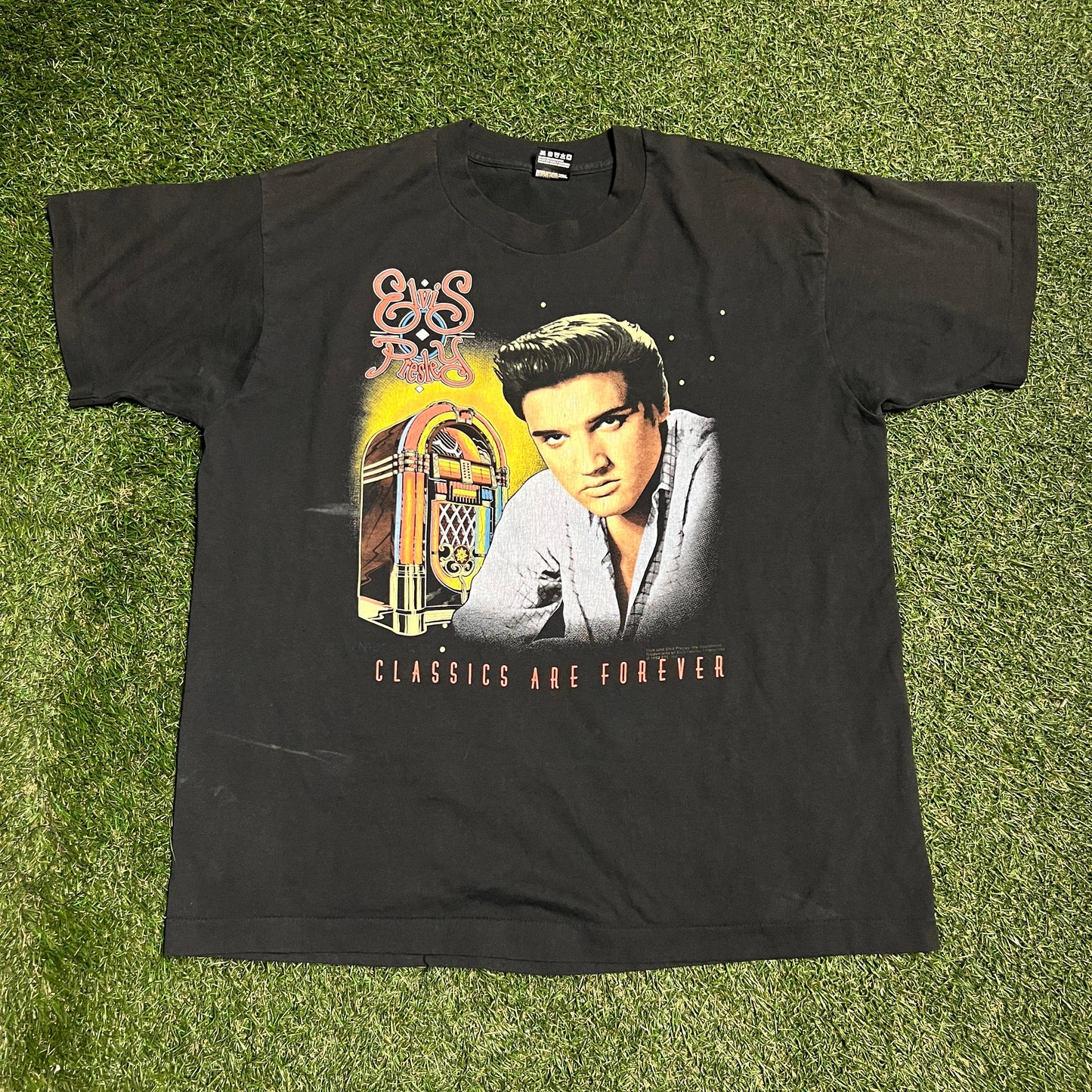 1992 Elvis classics are forever tee black Size XL USED v13849