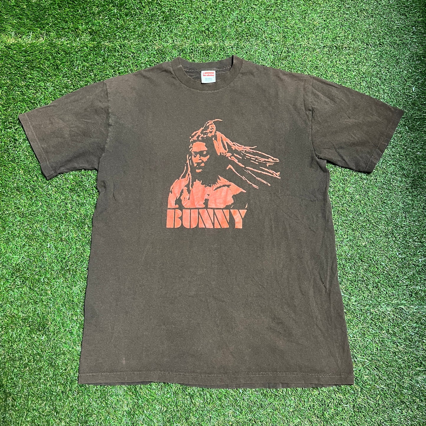 2001 Supreme Bunny Wailer tee brown Size Large USED x11074