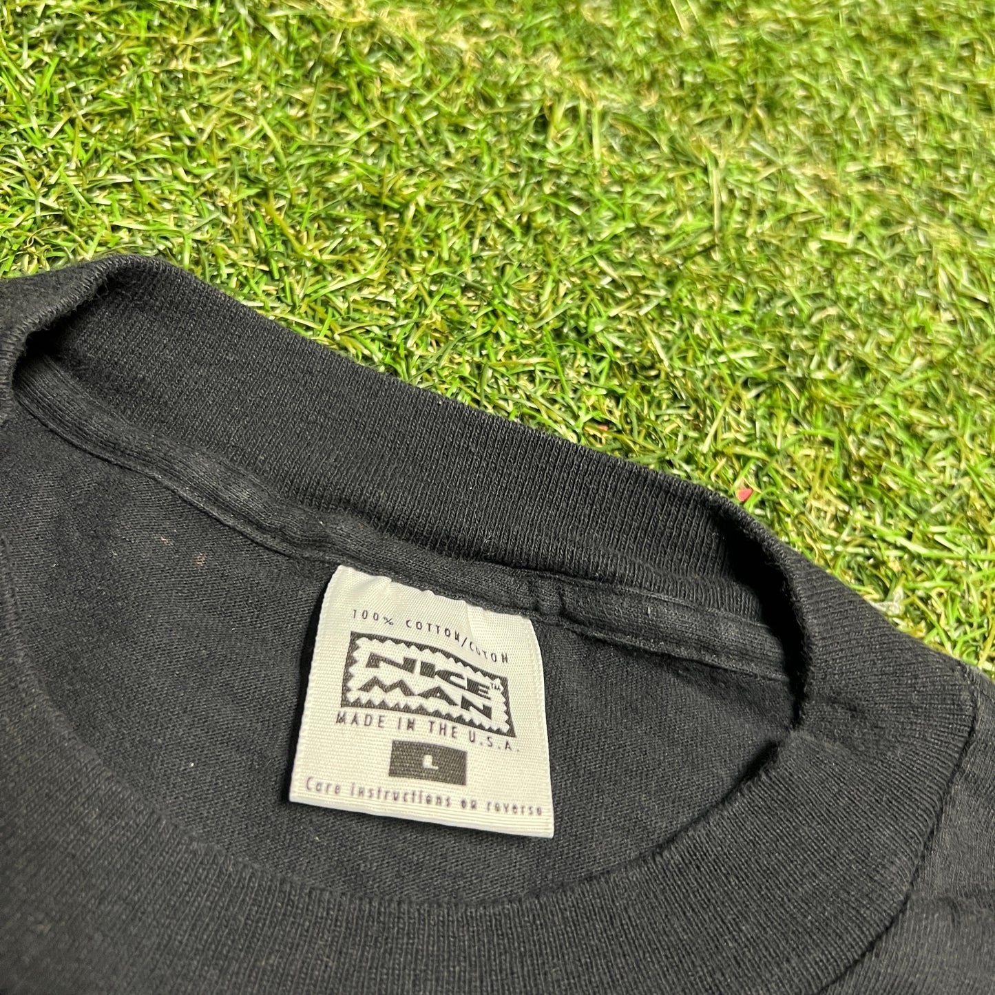 1995 REM tour tee black Size Large USED nice man tag v13856