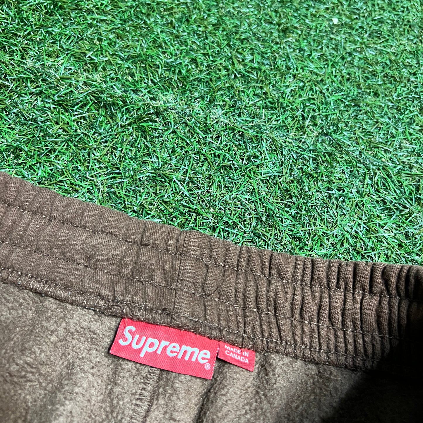 Supreme Double Knee Painter Sweatpant brown Size Medium USED x11133