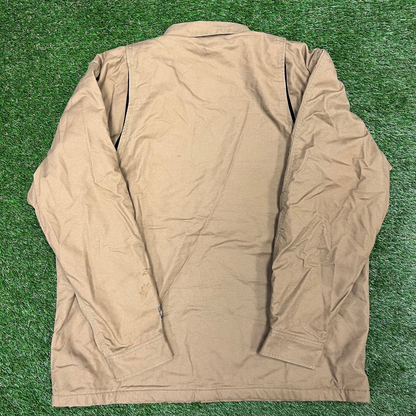 Carhartt Work Utility Tan Jacket Front Pockets Size XL USED v10678