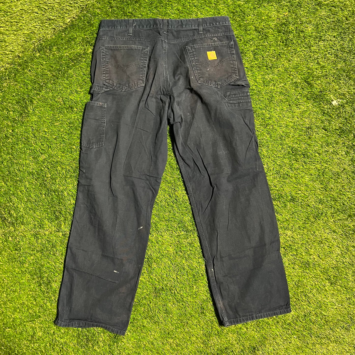Carhartt Blue Loose Fit Carpenter Pants Size 38x32 USED V10760