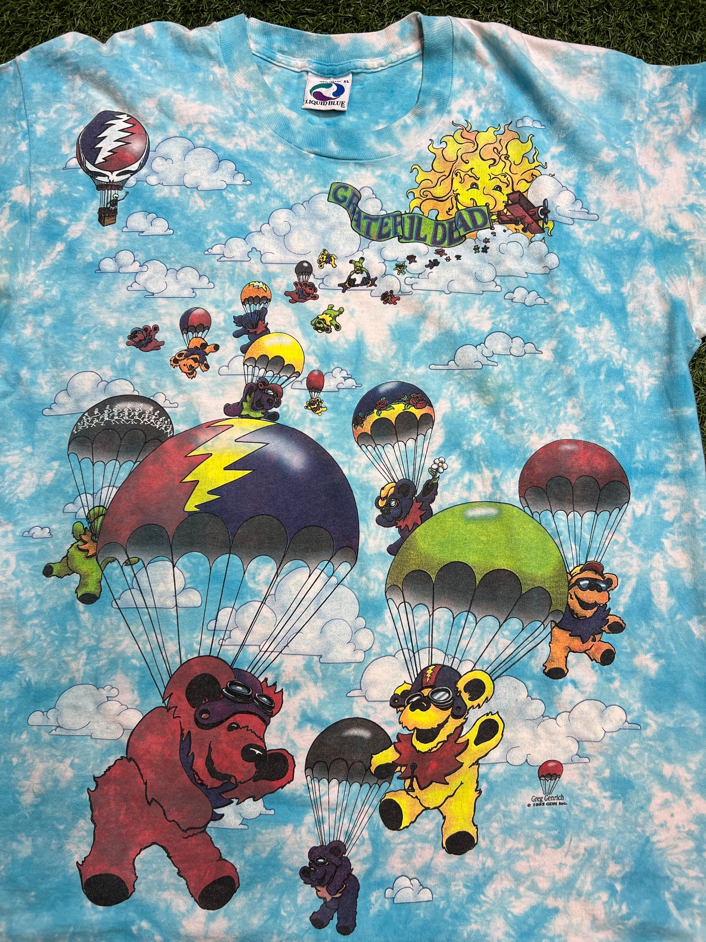 Grateful Dead Parachuting Bears 1993 Size XL USED