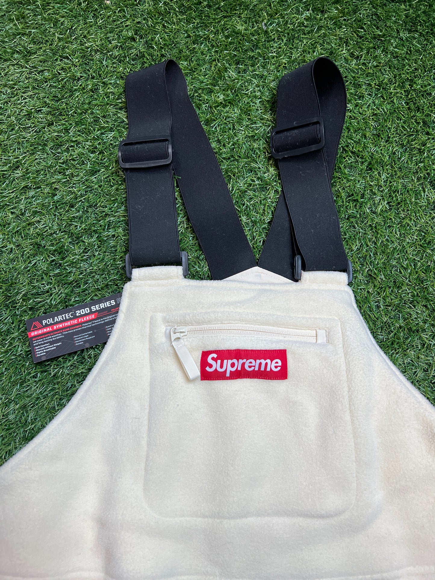 Supreme Polartec Wool Overalls Natural Size Medium NEW