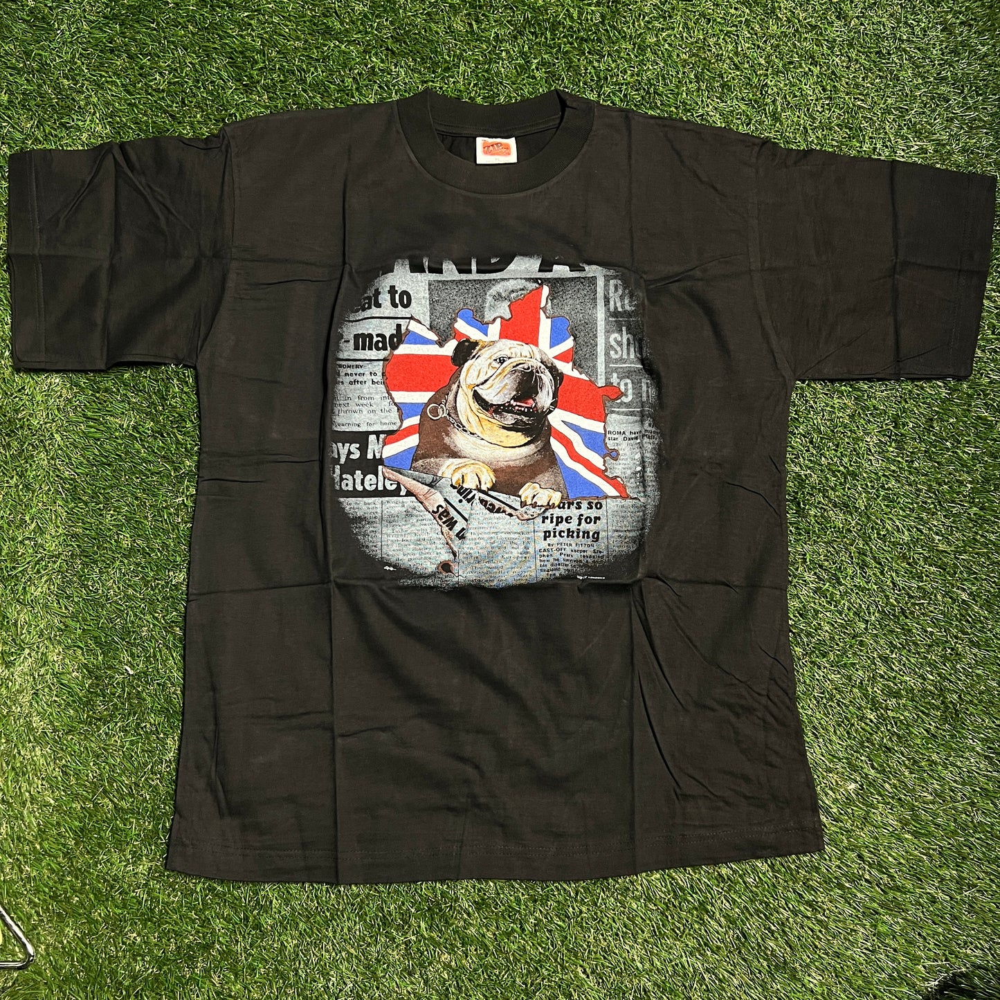 British dog flag 1990s Tourist Tee Shirt Size XL NEW v1494