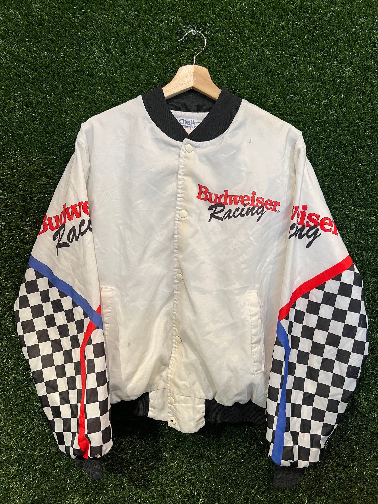 Budweiser 1990s Racing full print light jacket Size Large USED