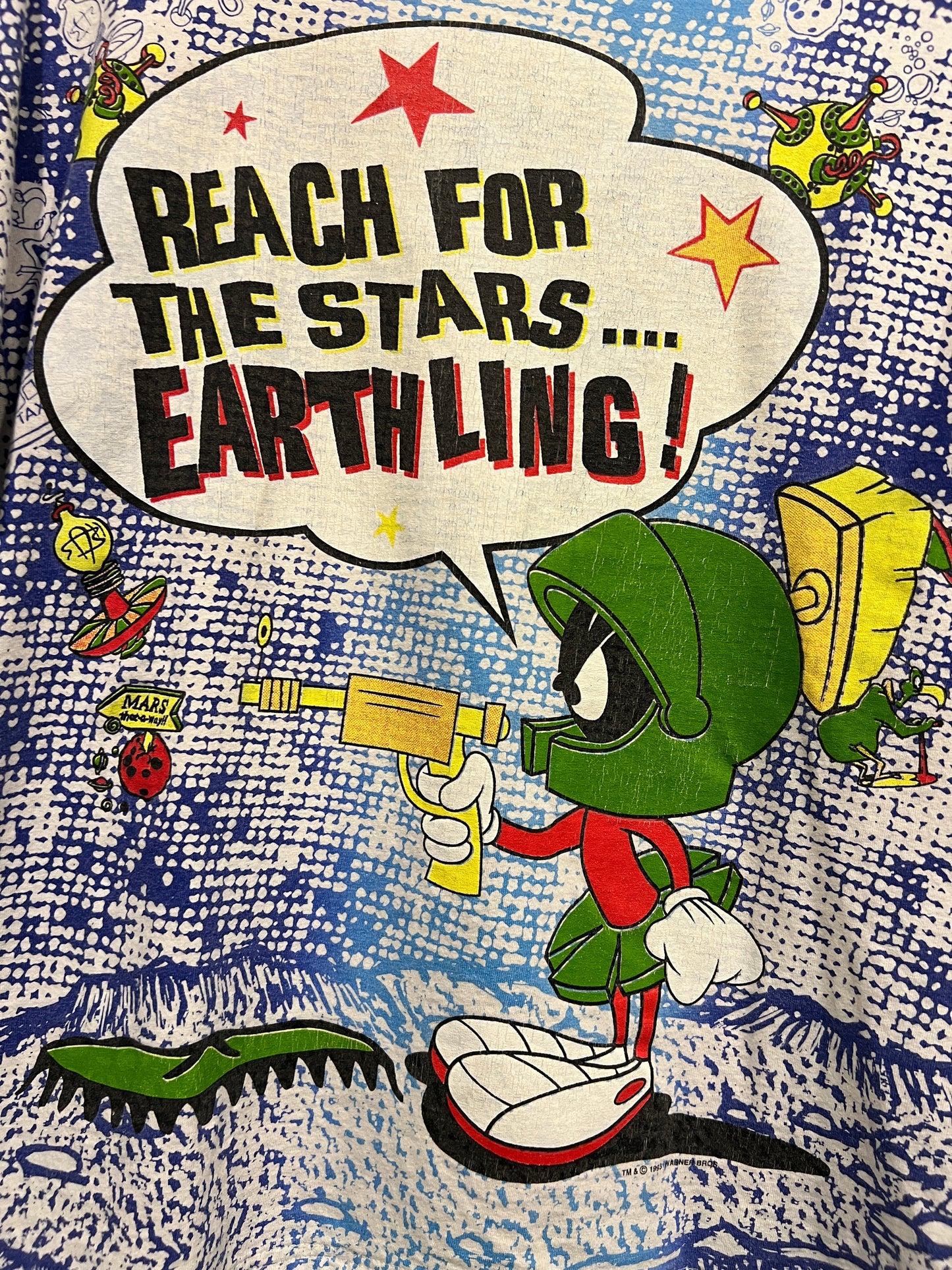Marvin the Martain Reach for the stars 1993 Full Print Size Medium USED