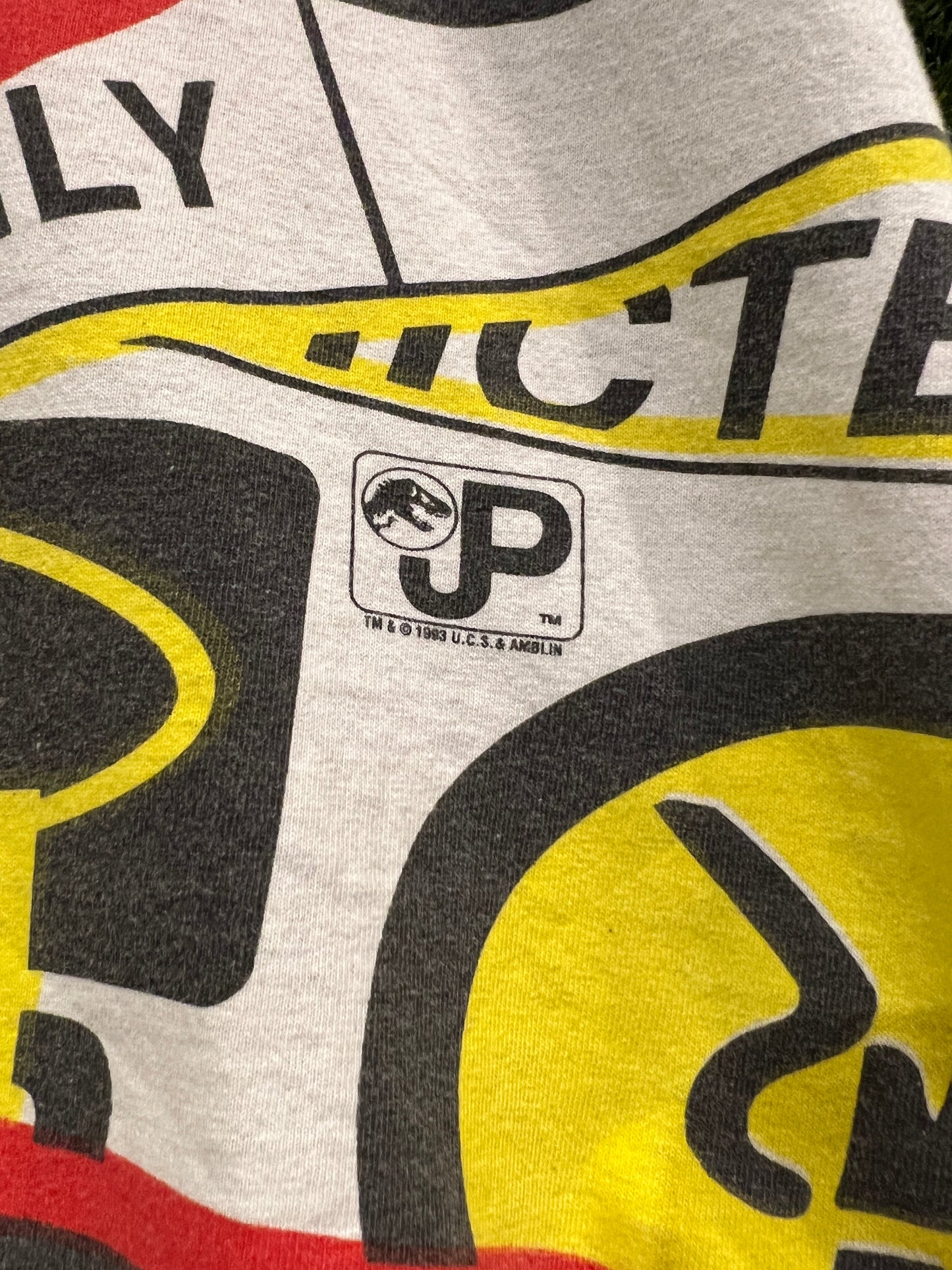Jurassic Park 1993 All Over Print Tee Size Large USED