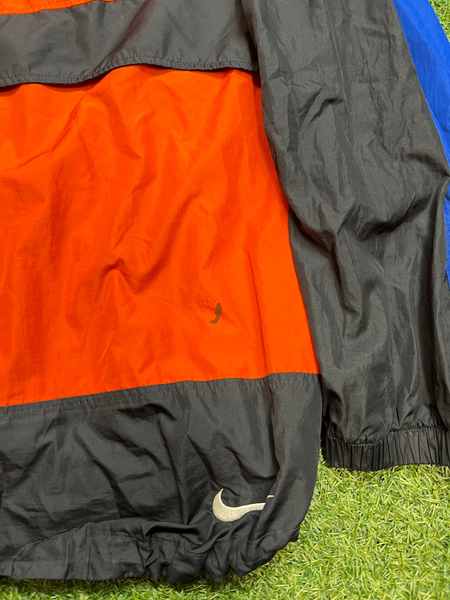 Nike ACG orange black and blue windbreaker Size Large USED v11444