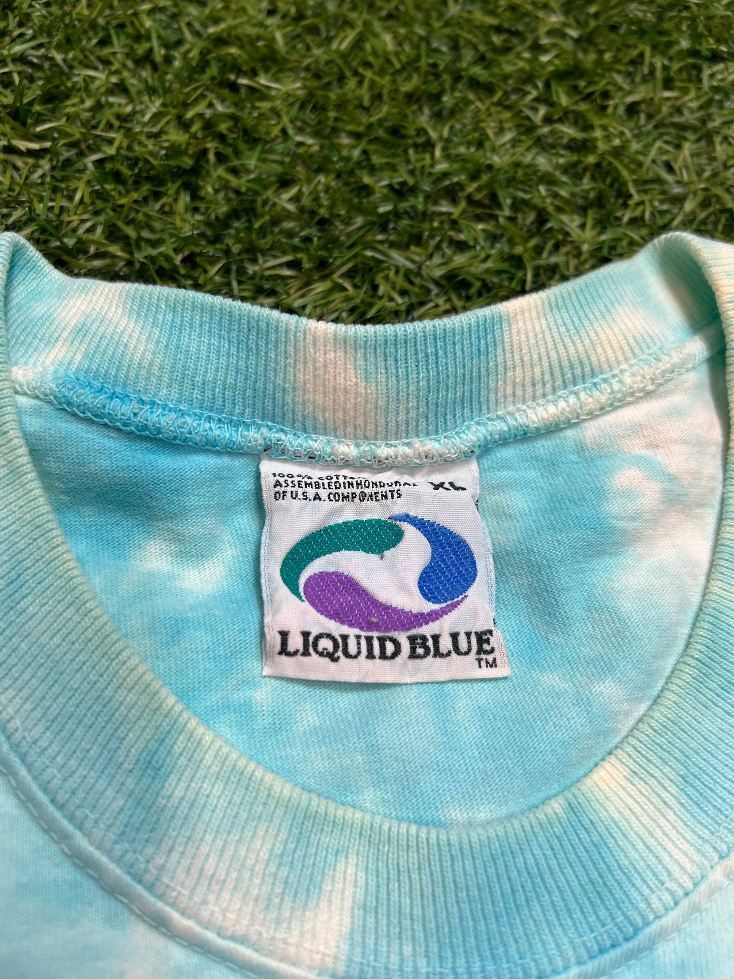 Grateful Dead Parachuting Sky Diving 1993 Blue Sky Tee Size XL USED