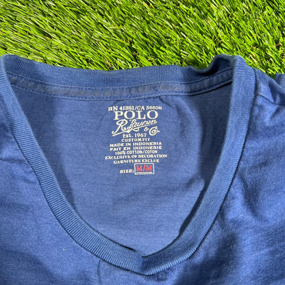 Polo Ralph Lauren Blue/Yellow Horse Tee Siuze Medium USED v18237