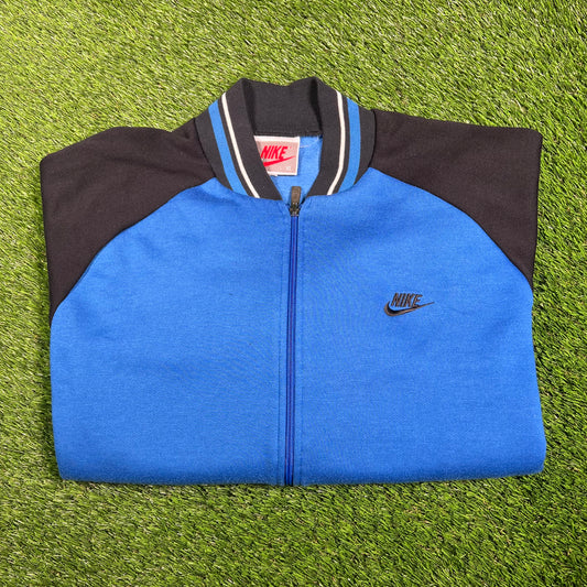 1990s Nike Light Blue Zip Up Jacket Size XL USED v17411