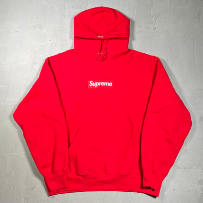 Supreme Box Logo Red Hoodie (2023) Size Medium USED x18608
