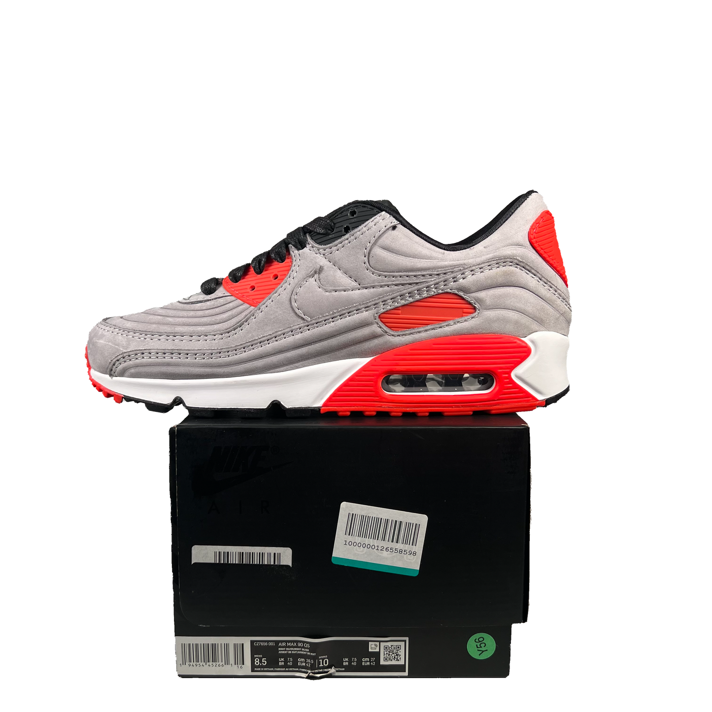 Nike Air Max 90 Night Silver Bright Crimson (2020) Size 8.5 NEW s20797
