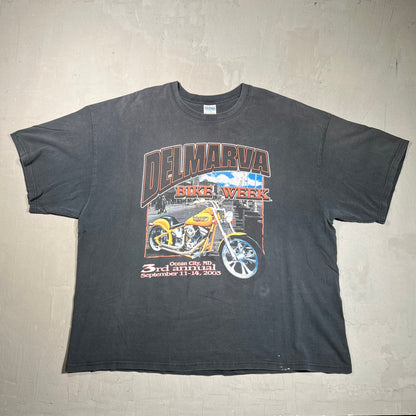 2003 Bike Week Delmarva Black Tee Size 3XL USED v19410