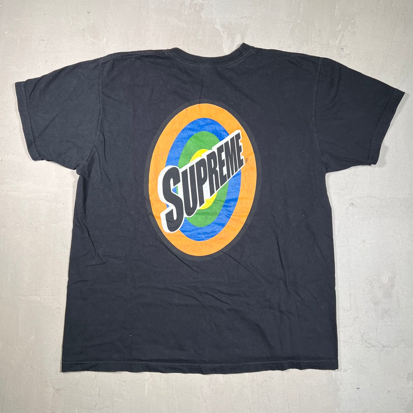 Supreme Spin Tee Black (2016) Size XL USED x17503