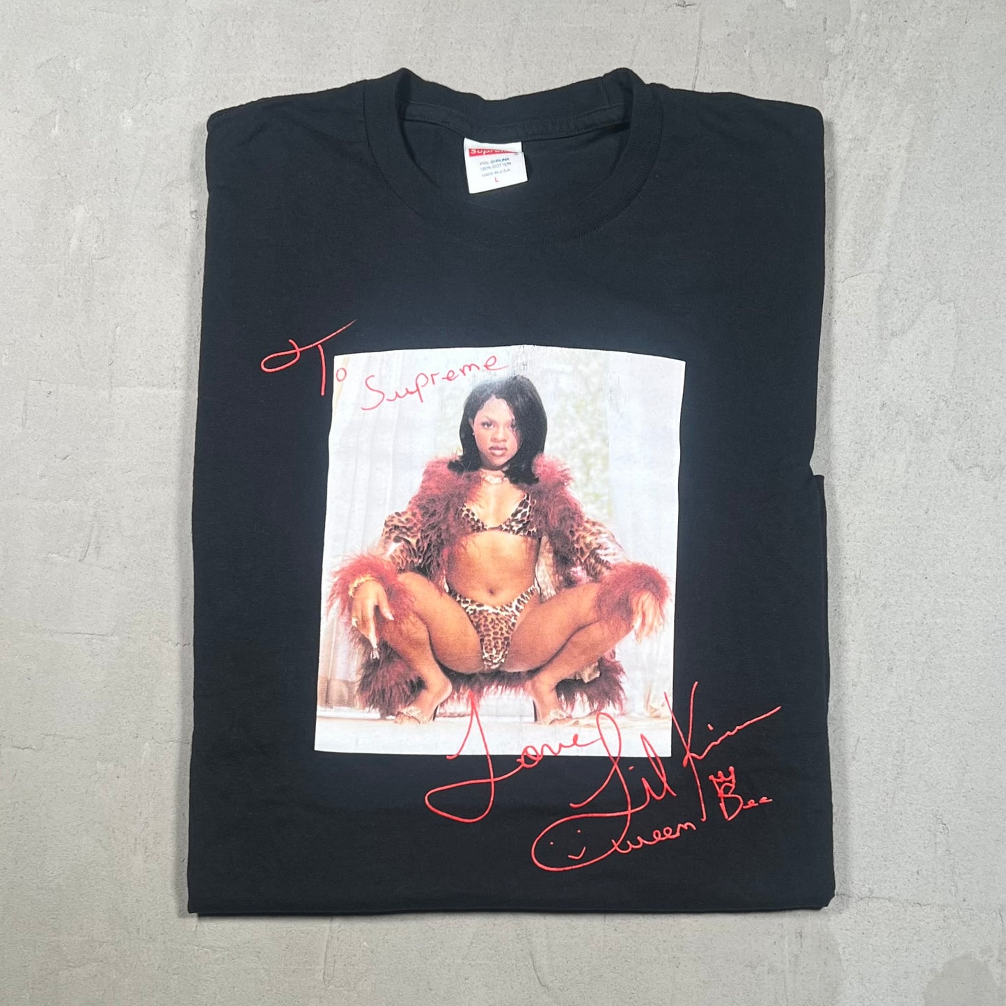Supreme Lil Kim Photo Black Tee Size Large USED x17318